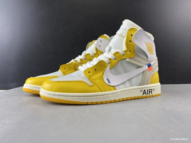 Air Powder White Yellow-Cone Off-White AQ0818-149 1 NRG x Dark Jordan 0823